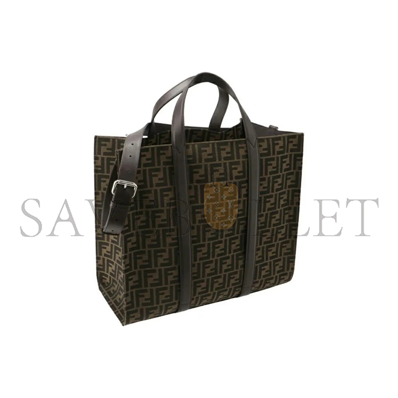 FENDI FF JACQUARD SHOPPER FABRIC MULTICOLOR 7VA390AG0MF19KW (42*35*19cm)